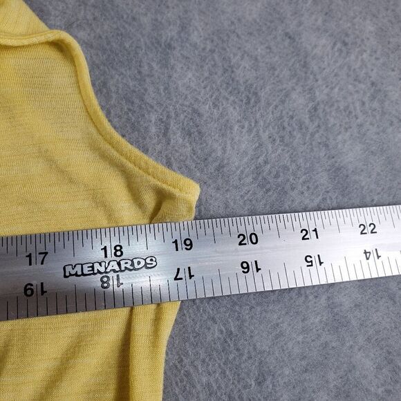 New York & Co Top Womens Large Yellow Cowl Neck Sleeveless Shirt - Picture 5 of 9